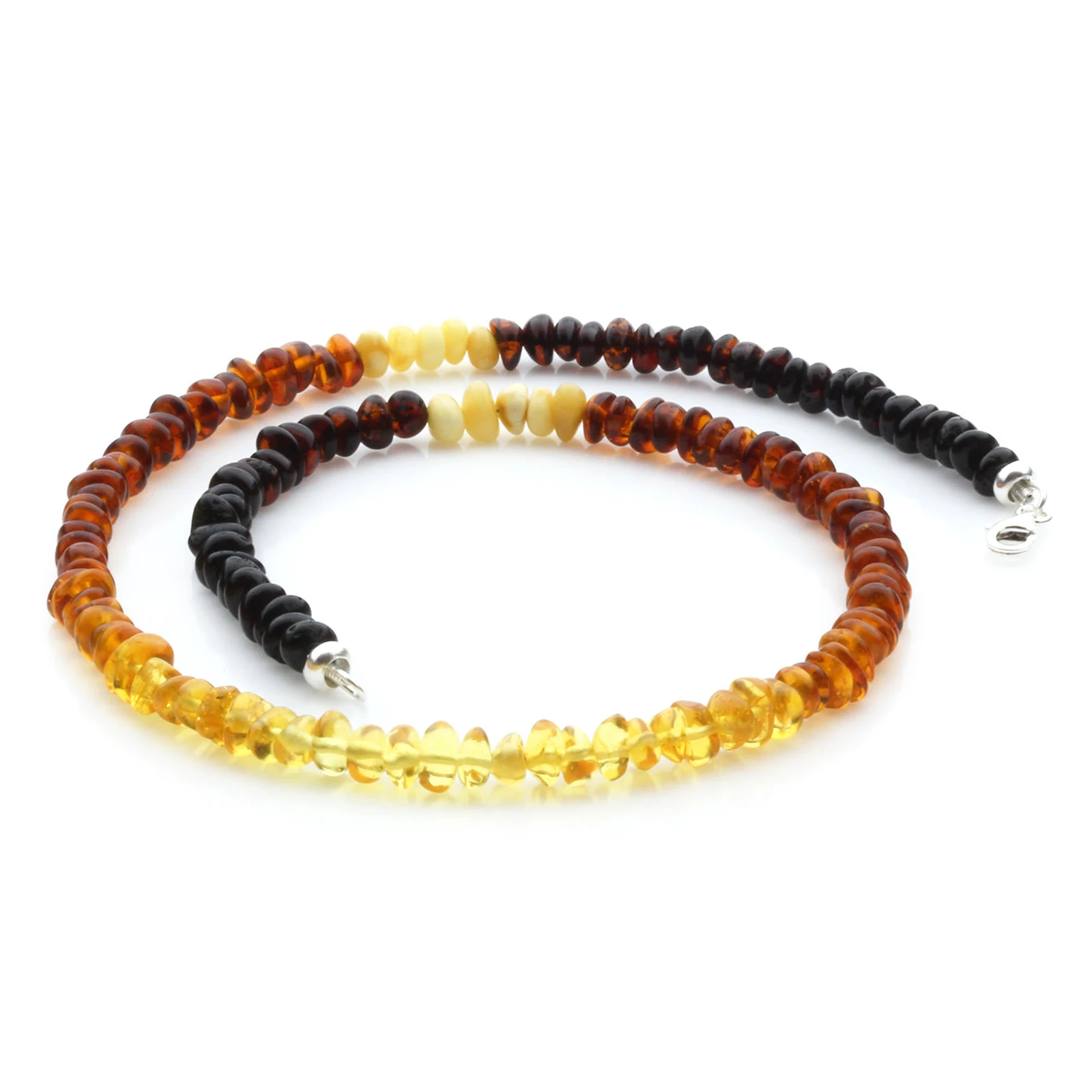 Adult Baltic Amber & 925 sterling silver clasp 45cm. LE16