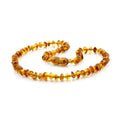 Baltic Amber Teething Necklace. Roundel Light Cognac 5mm - RO4