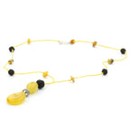 Genuine Baltic Amber & 925 Sterling Silver Necklace With Pendant. NWP35
