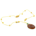 Genuine Baltic Amber Turquoise & 925 Sterling Silver Necklace With Pendant NWP18