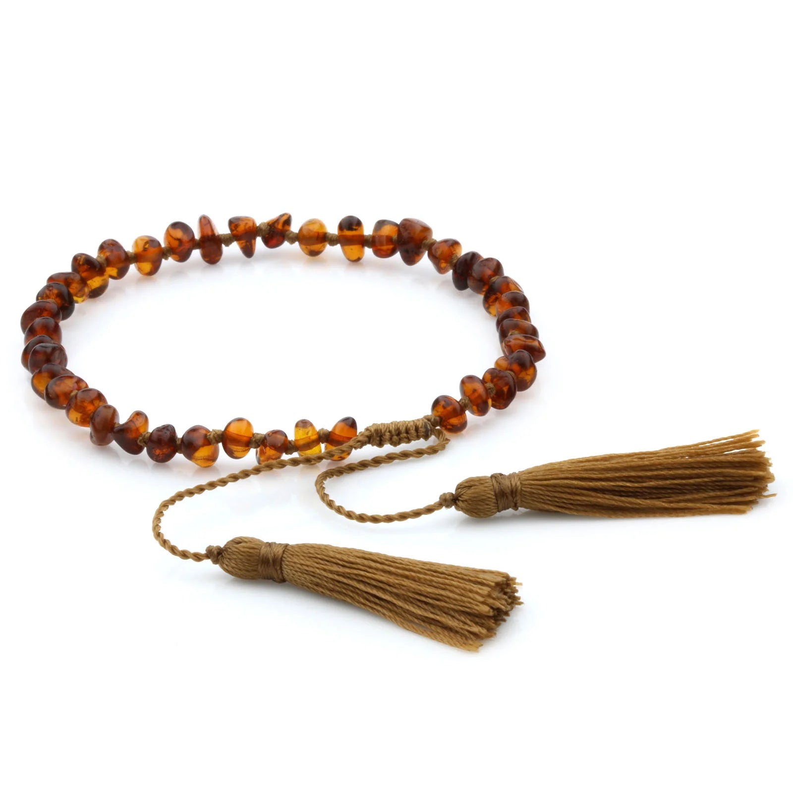 NATURAL BALTIC AMBER TASSEL BRACELET for Adult. TSL05