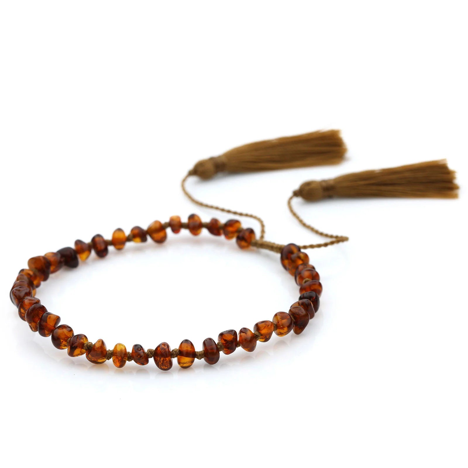 NATURAL BALTIC AMBER TASSEL BRACELET for Adult. TSL05
