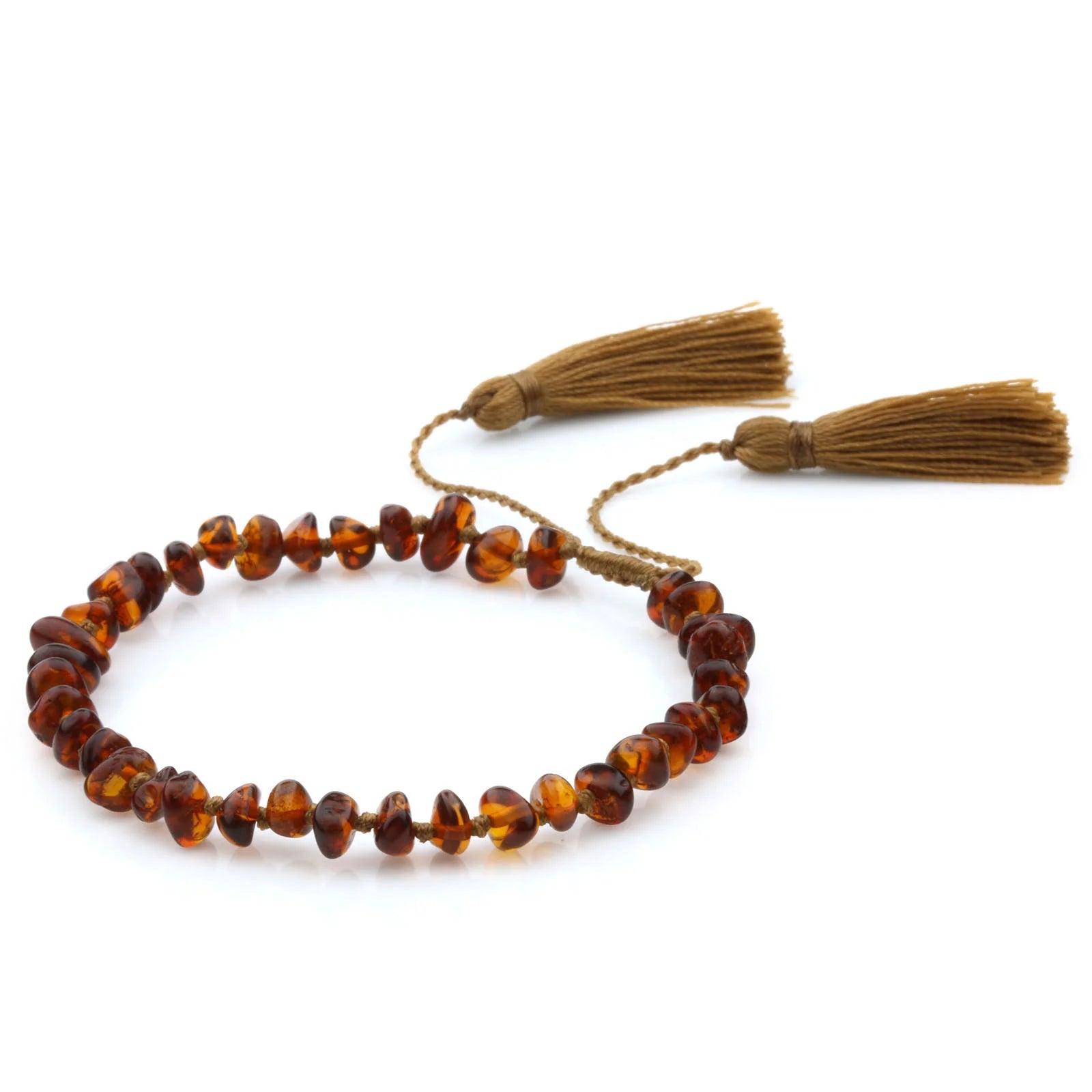 NATURAL BALTIC AMBER TASSEL BRACELET for Adult. TSL06
