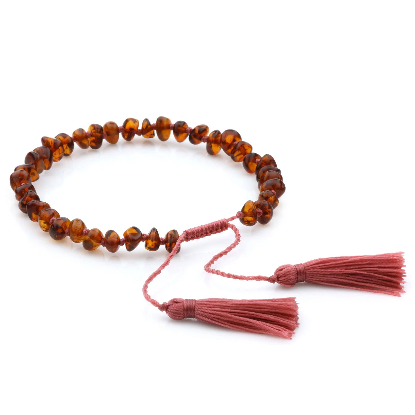 NATURAL BALTIC AMBER TASSEL BRACELET for Adult. TSL08
