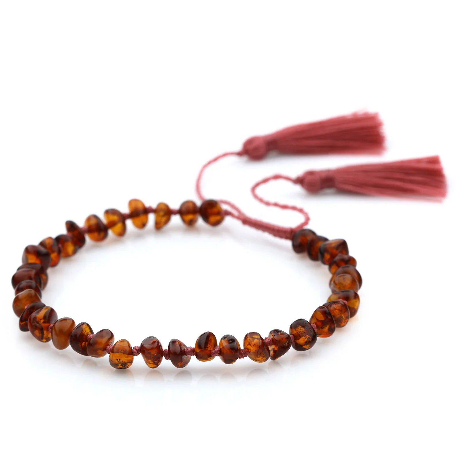 NATURAL BALTIC AMBER TASSEL BRACELET for Adult. TSL08