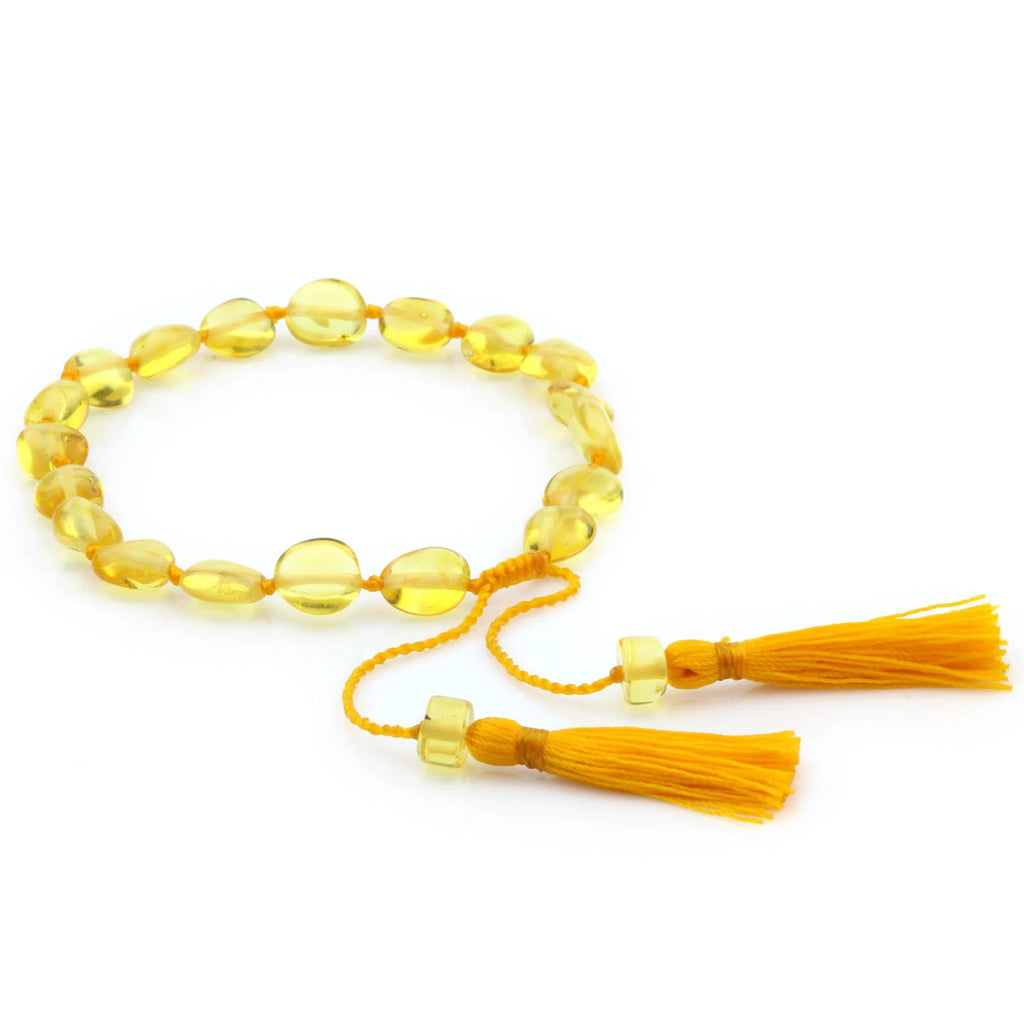 NATURAL BALTIC AMBER TASSEL BRACELET for Adult. TSL12