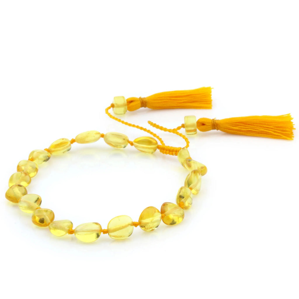 NATURAL BALTIC AMBER TASSEL BRACELET for Adult. TSL12