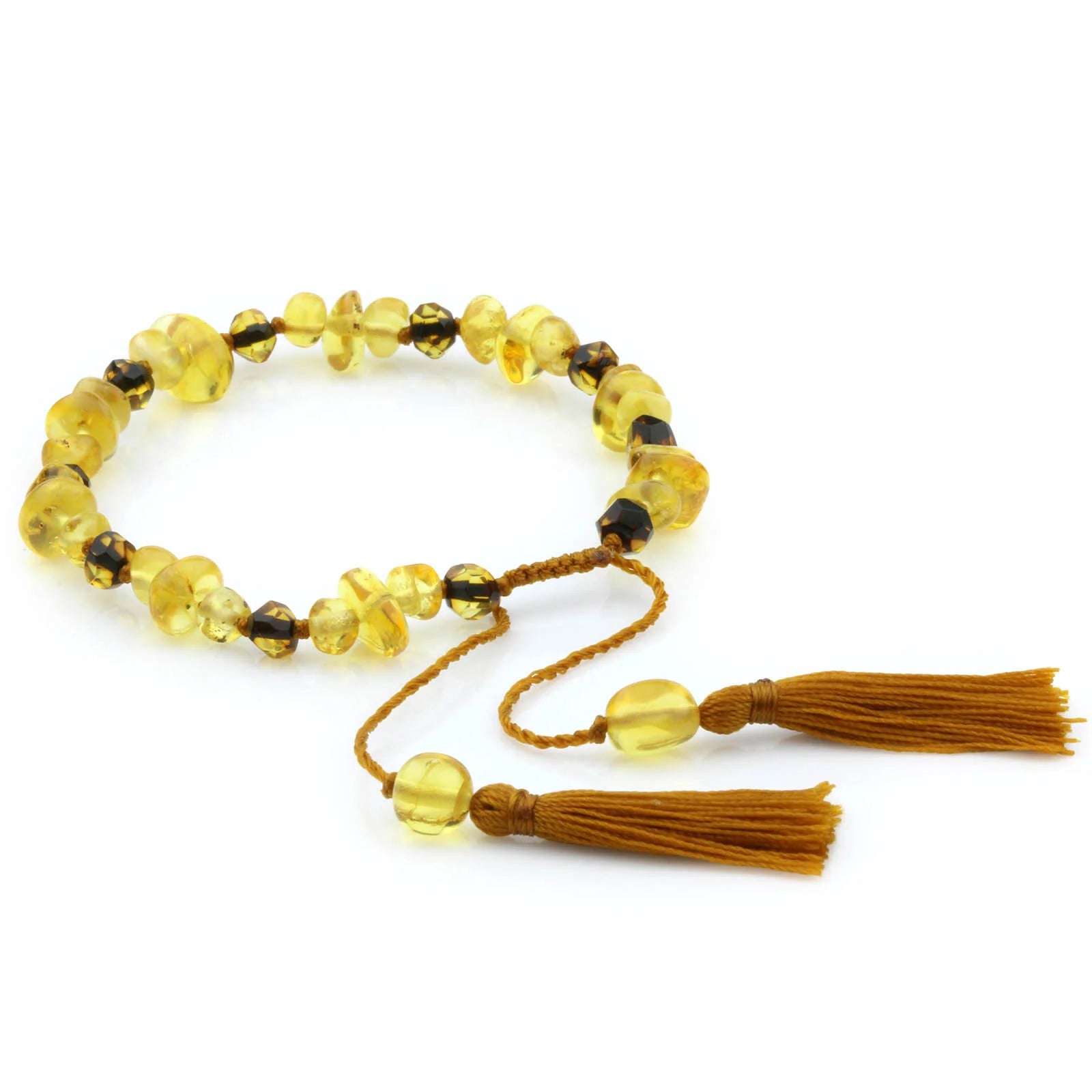 NATURAL BALTIC AMBER TASSEL BRACELET for Adult. TSL15