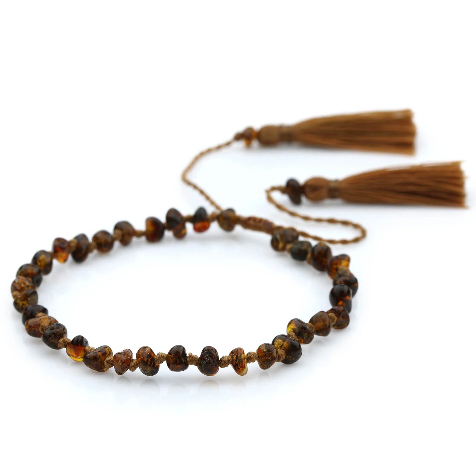 NATURAL BALTIC AMBER TASSEL BRACELET FOR ADULT. TSL16
