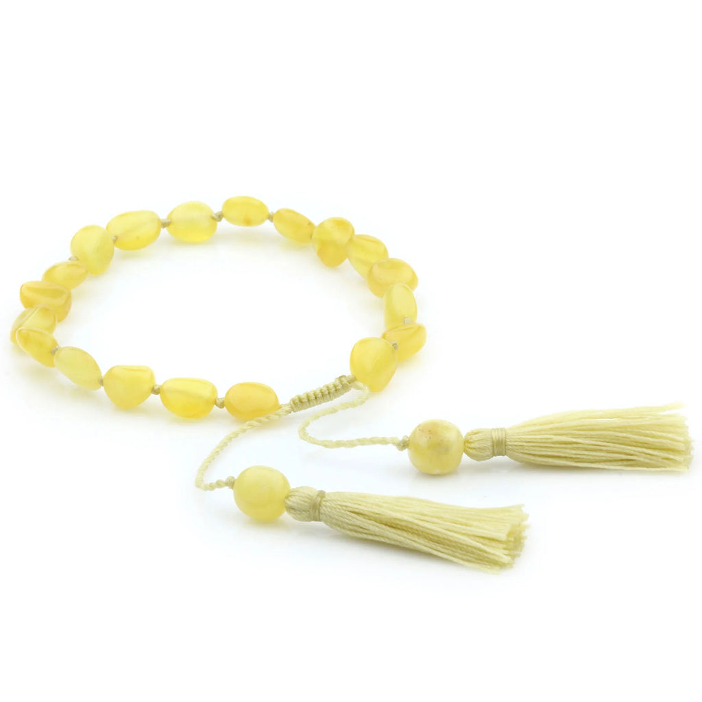 NATURAL BALTIC AMBER TASSEL BRACELET for Adult. TSL22