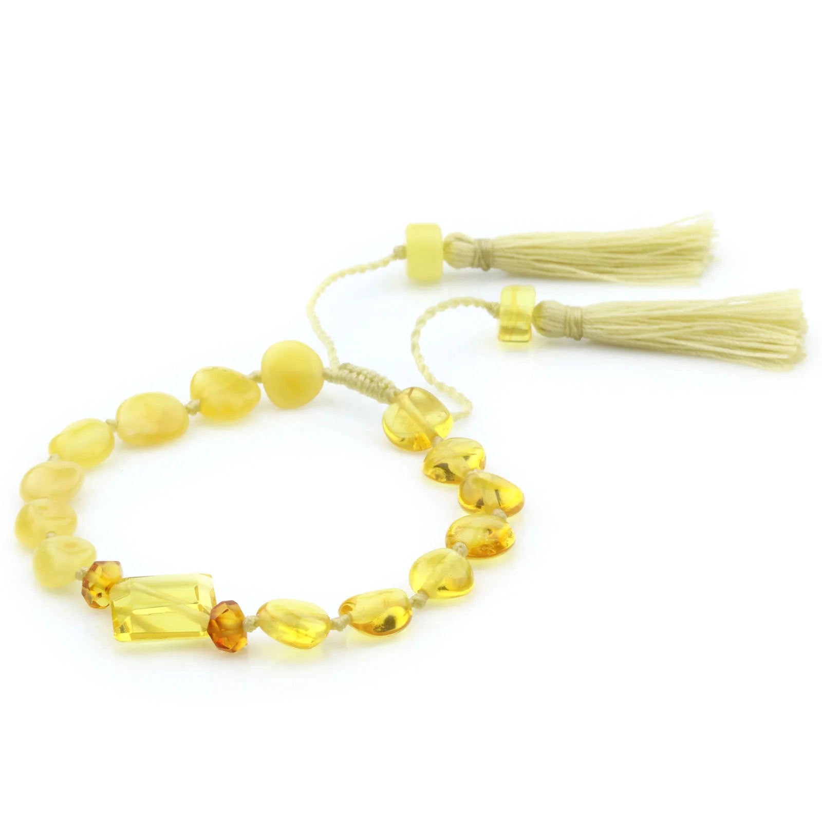 NATURAL BALTIC AMBER TASSEL BRACELET for Adult. TSL24