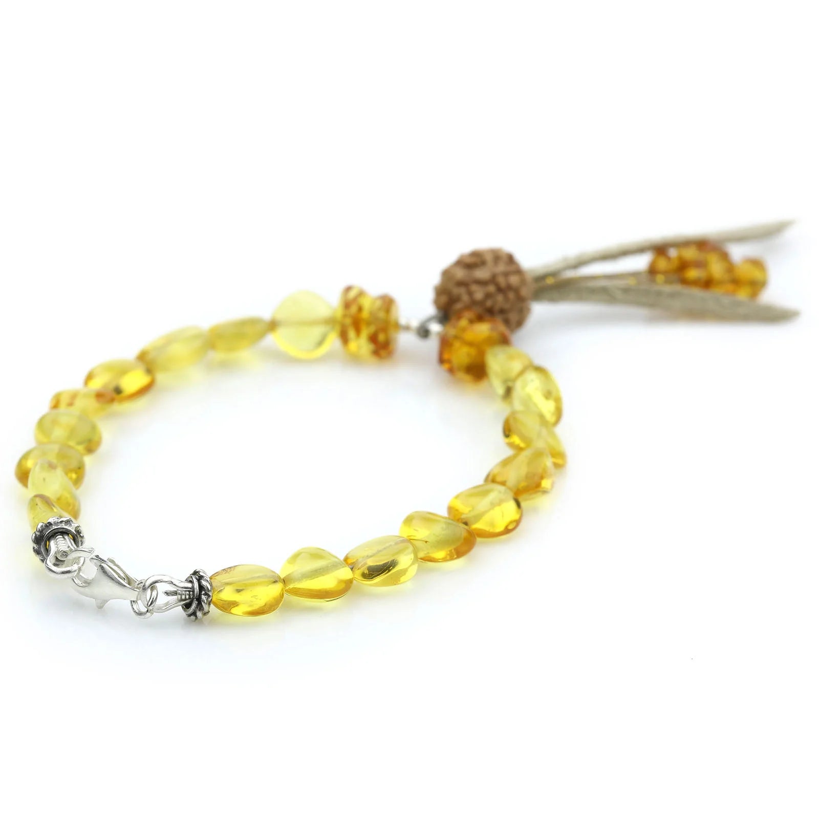 NATURAL BALTIC AMBER TASSEL BRACELET for Adult. TSL27