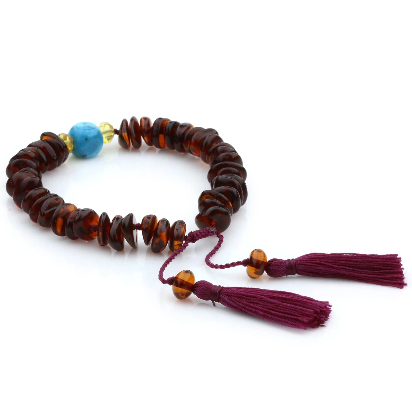 NATURAL BALTIC AMBER TASSEL BRACELET for Adult. TSL29