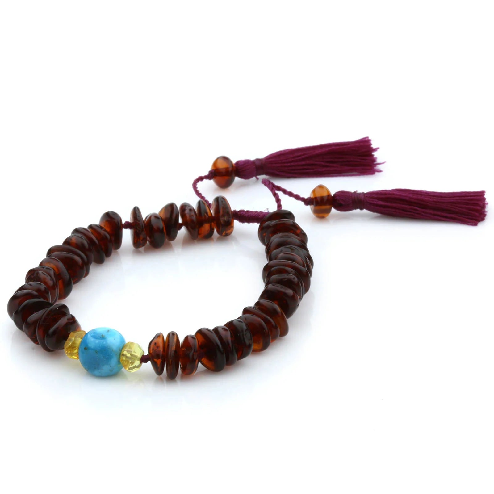 NATURAL BALTIC AMBER TASSEL BRACELET for Adult. TSL29