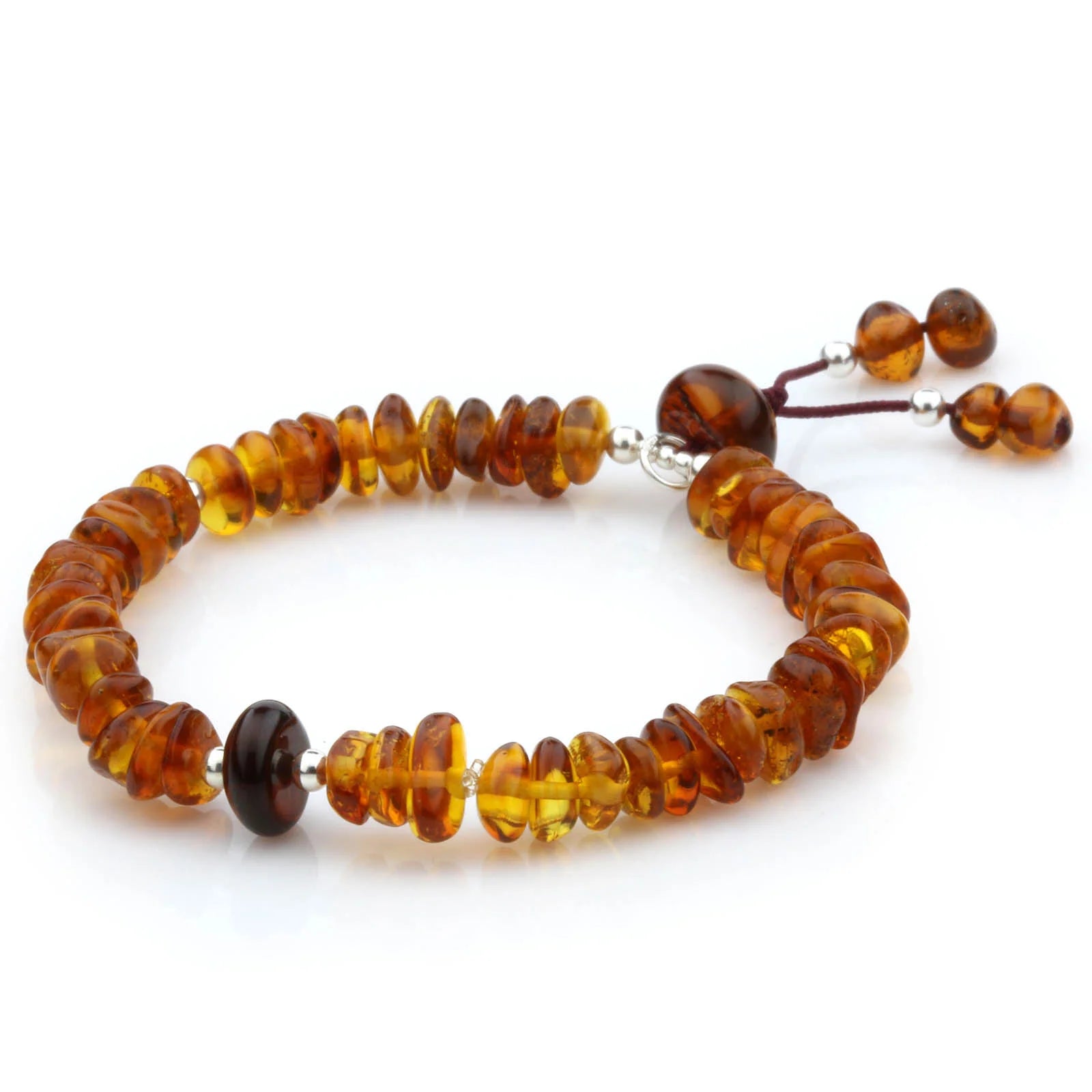 NATURAL BALTIC AMBER TASSEL BRACELET for Adult. TSL31