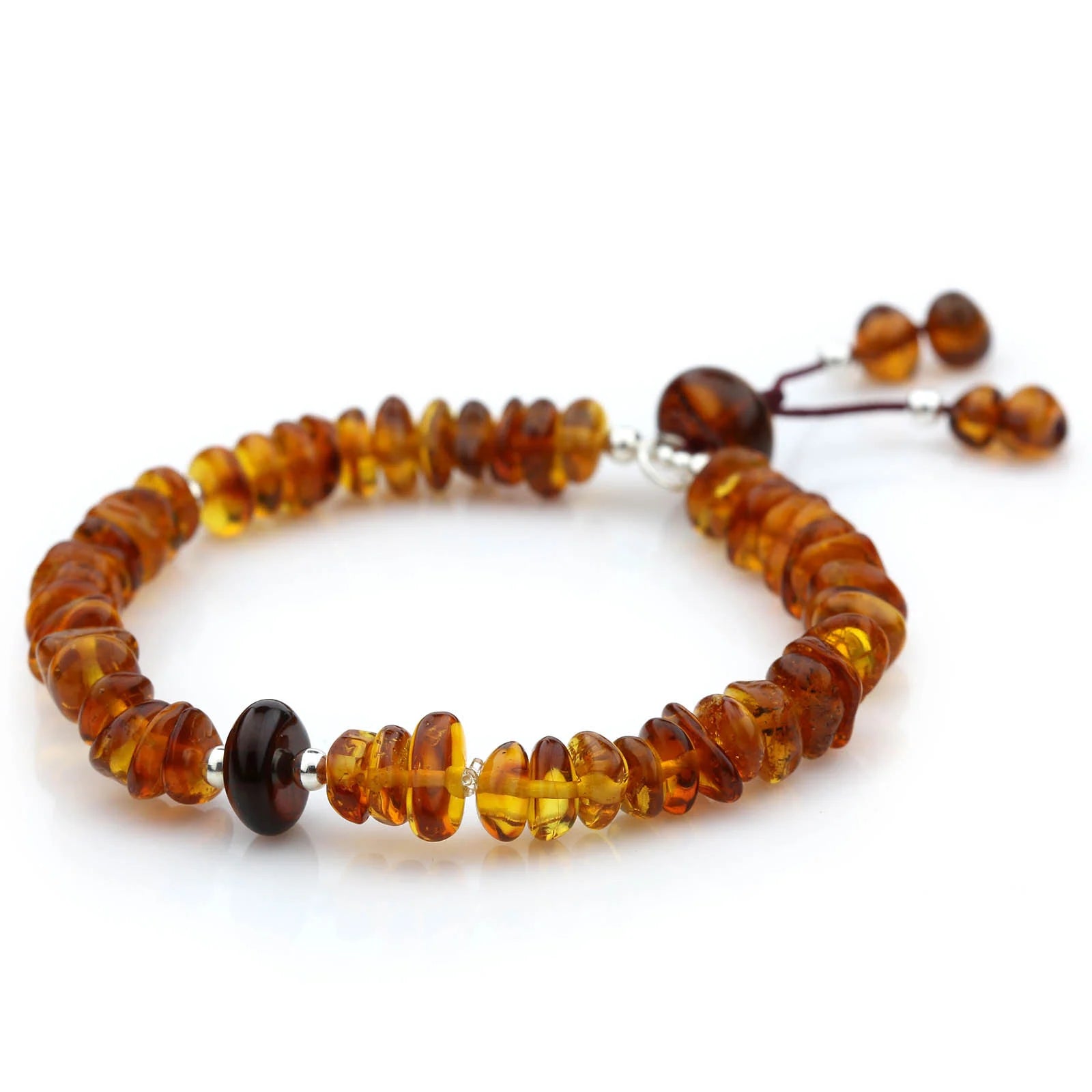 NATURAL BALTIC AMBER TASSEL BRACELET for Adult. TSL31