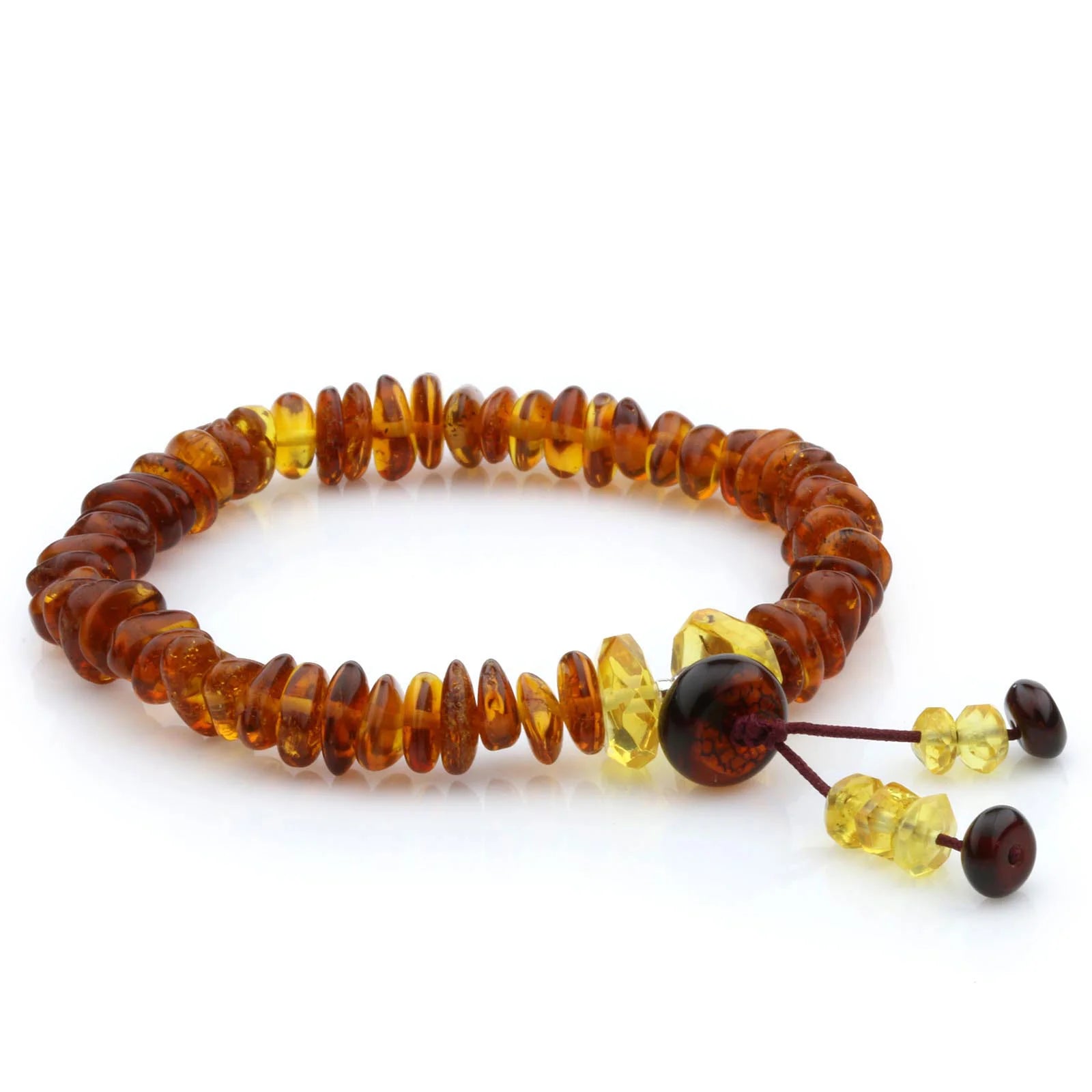 NATURAL BALTIC AMBER TASSEL BRACELET for Adult. TSL32