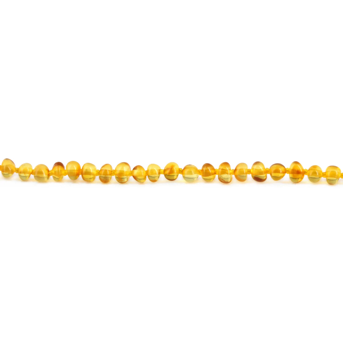 Baltic Amber Teething Bracelet. Baroque Light Cognac 4mm - XB43LC