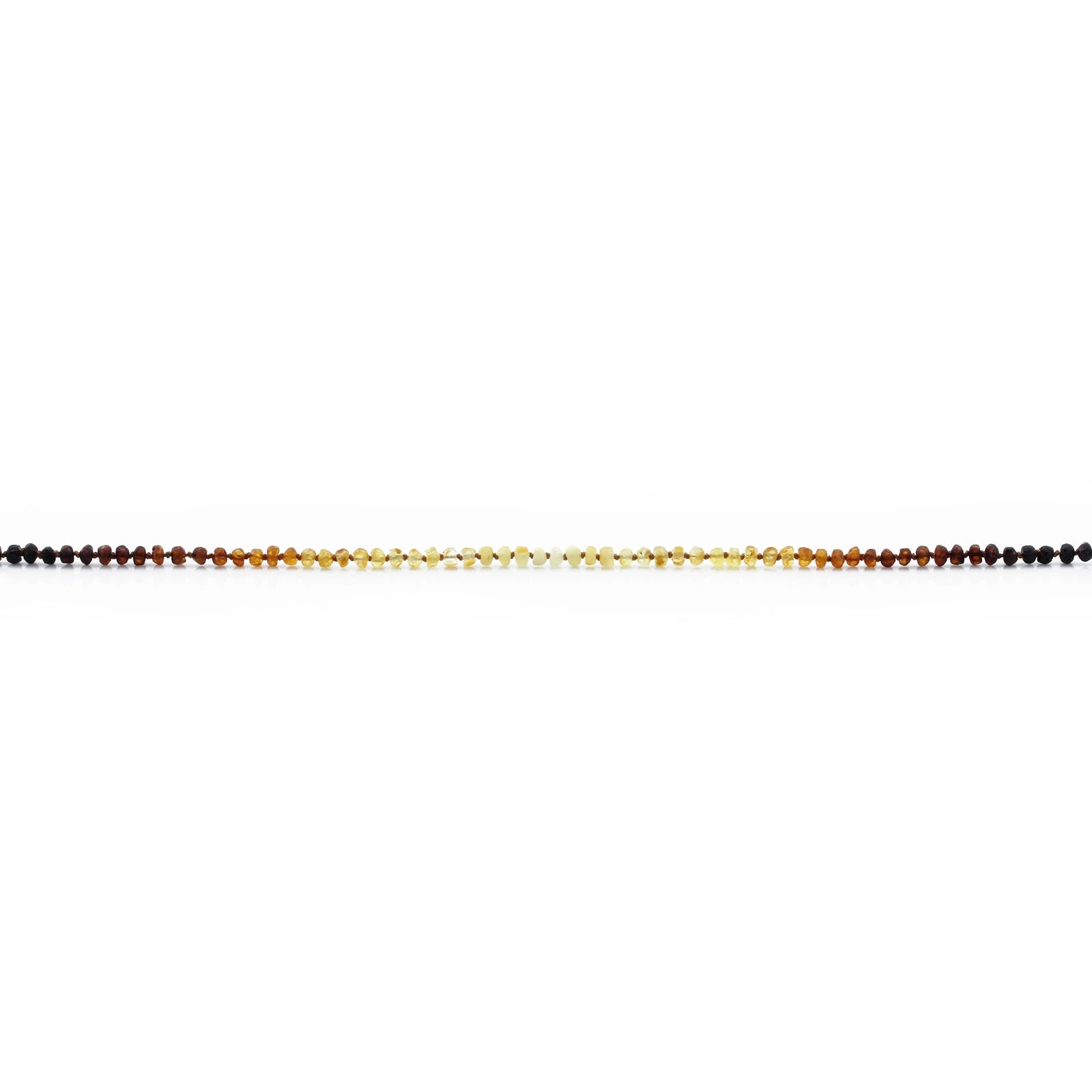 Baltic Amber Teething Bracelet. Roundel Rainbow 5mm - RO37