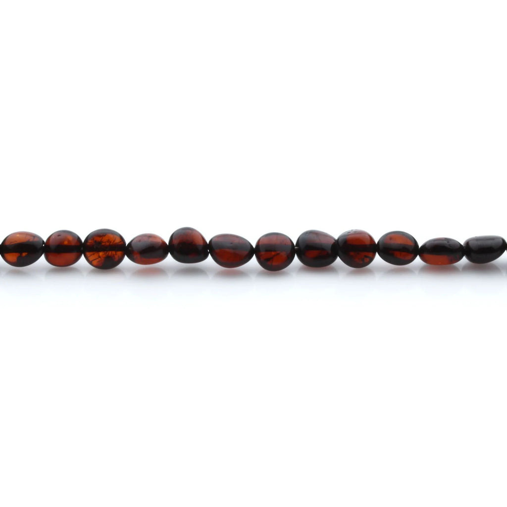 Adult Baltic Amber Bracelet & Gold Plated 925 Sterling Silver 18cm. Olive 6x5mm. GC01