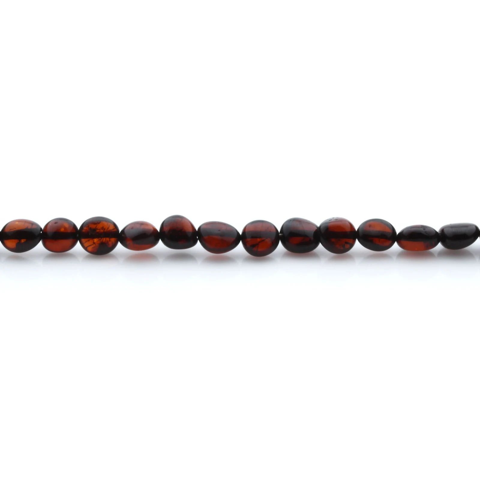 Adult Baltic Amber Bracelet & Gold Plated 925 Sterling Silver 18cm. Olive 6x5mm. GC01