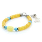 NATURAL BALTIC AMBER TURQUOISE 925 STERLING SILVER BRACELET. SPT06