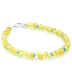 NATURAL BALTIC AMBER TURQUOISE 925 STERLING SILVER BRACELET. SPT39