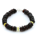 NATURAL BALTIC AMBER 925 STERLING SILVER BRACELET. SPT44