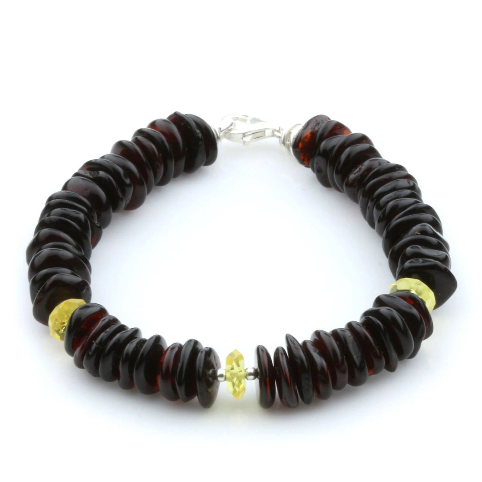 NATURAL BALTIC AMBER 925 STERLING SILVER BRACELET. SPT44