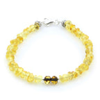 NATURAL BALTIC AMBER 925 STERLING SILVER BRACELET. SPT59