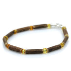 NATURAL BALTIC AMBER 925 STERLING SILVER BRACELET. SPT70