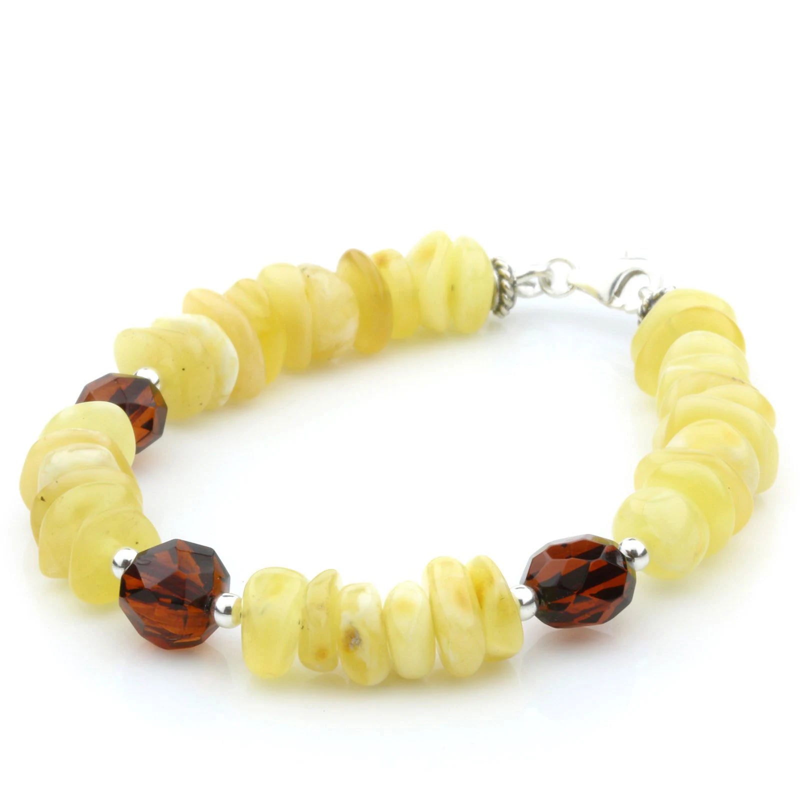 Adult Baltic Amber 925 Sterling Silver Bracelet. OCT23