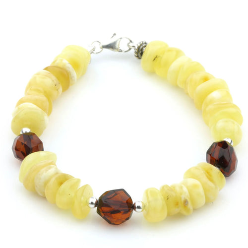 Adult Baltic Amber 925 Sterling Silver Bracelet. OCT23