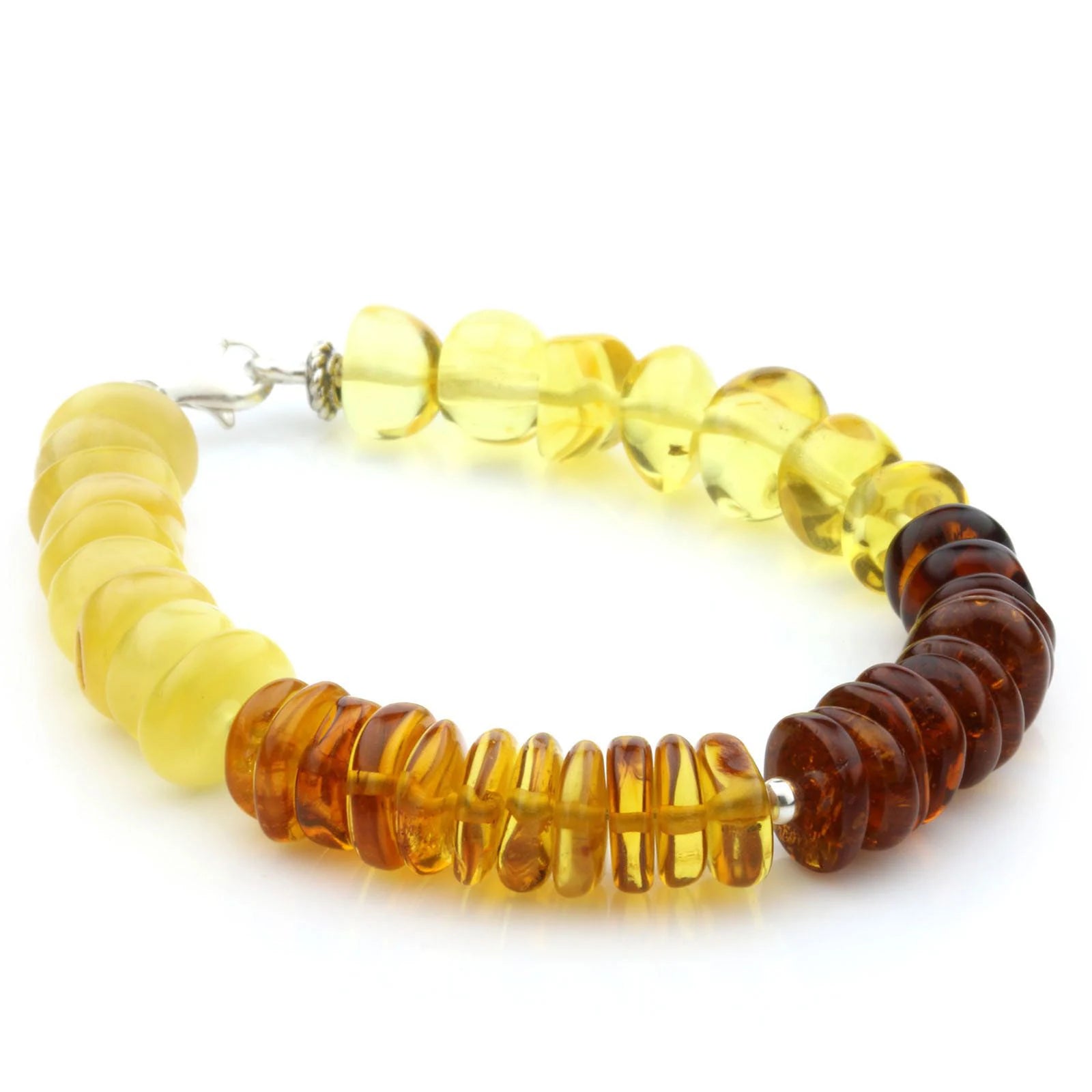 Adult Baltic Amber 925 Sterling Silver Bracelet. OCT27