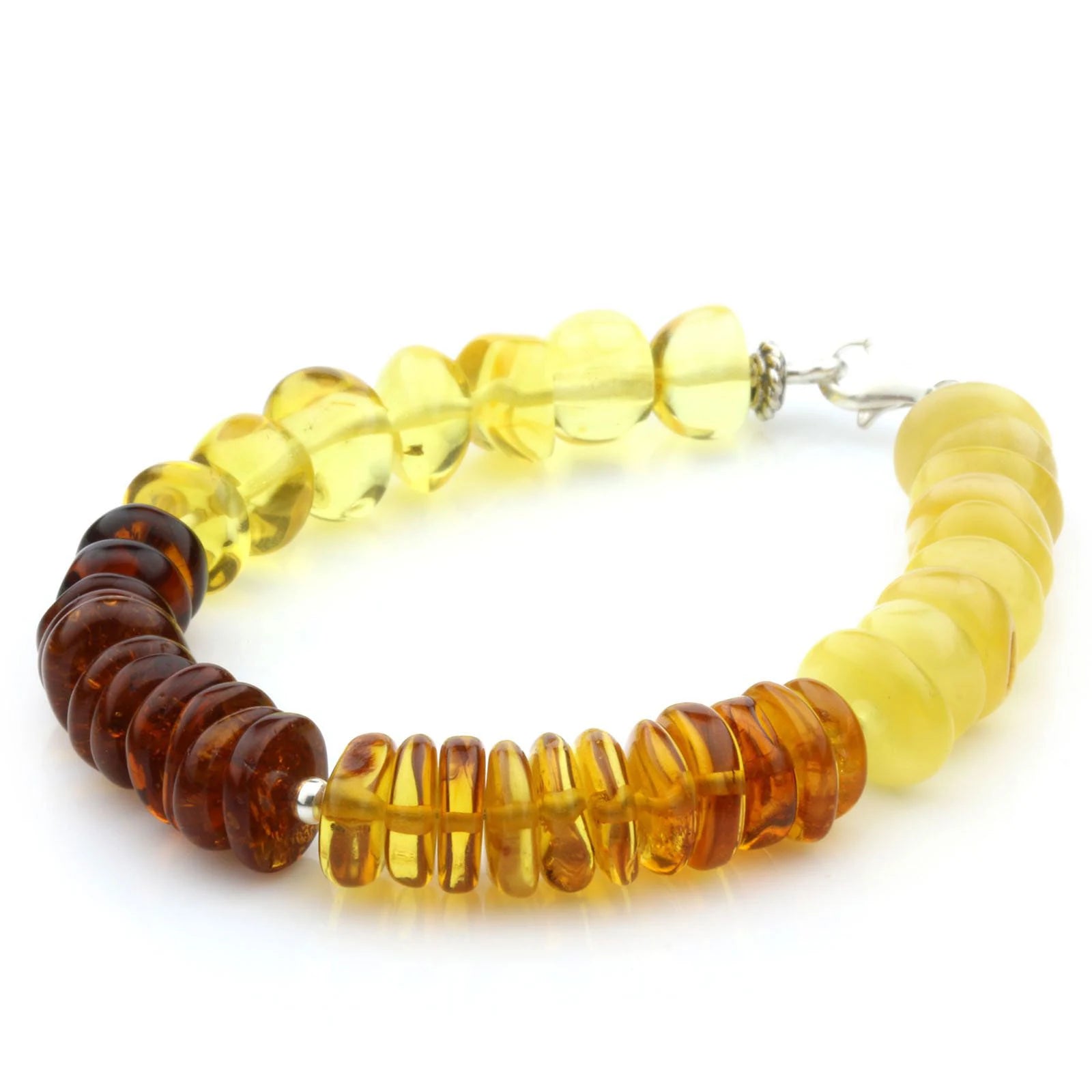 Adult Baltic Amber 925 Sterling Silver Bracelet. OCT27