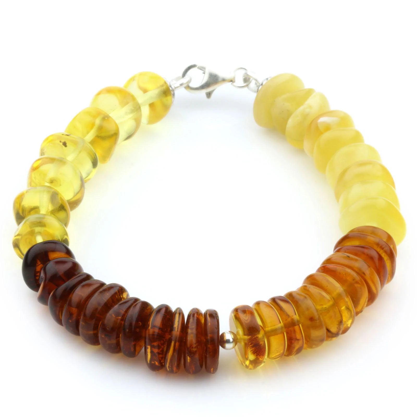 Adult Baltic Amber 925 Sterling Silver Bracelet. OCT28