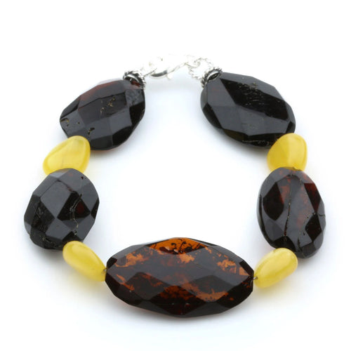 Adult Baltic Amber 925 Sterling Silver Bracelet. OCT33