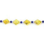 Adult Baltic Amber Lapis 925 Sterling Silver Bracelet. OCT51B