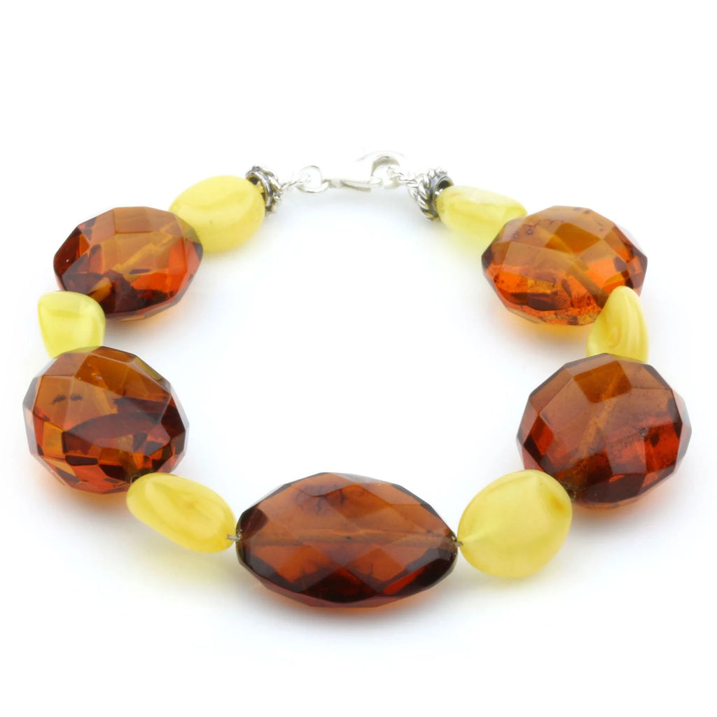 Adult Baltic Amber 925 Sterling Silver Bracelet. OCT71