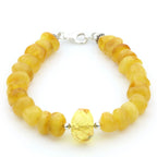 Adult Baltic Amber 925 Sterling Silver Bracelet. OCT76