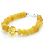 Adult Baltic Amber 925 Sterling Silver Bracelet. OCT76