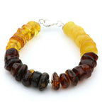 Adult Baltic Amber 925 Sterling Silver Bracelet. OCT77