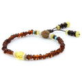 Adult Baltic Amber Shell Turquoise 925 Sterling Silver Bracelet. OCT80