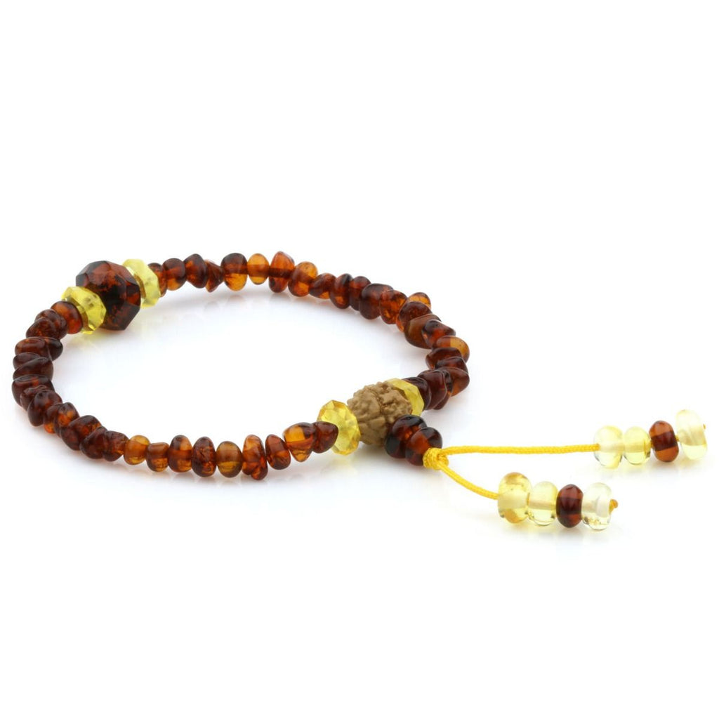 Adult Baltic Amber Lapis 925 Sterling Silver Bracelet. OCT96