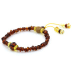 Adult Baltic Amber Lapis 925 Sterling Silver Bracelet. OCT96