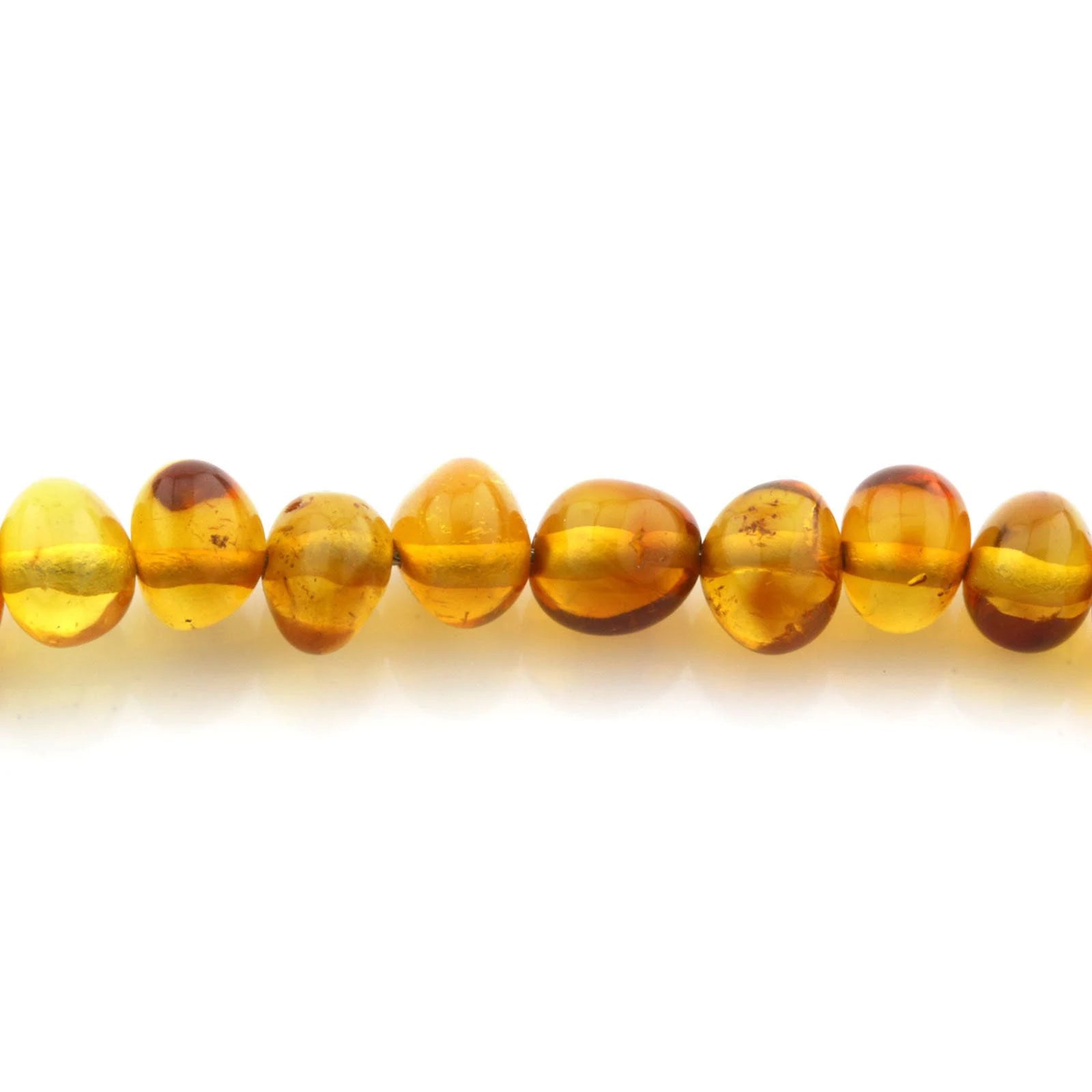 Adult Baltic Amber & 925 Sterling Silver Clasp Bracelet 18cm. SB03