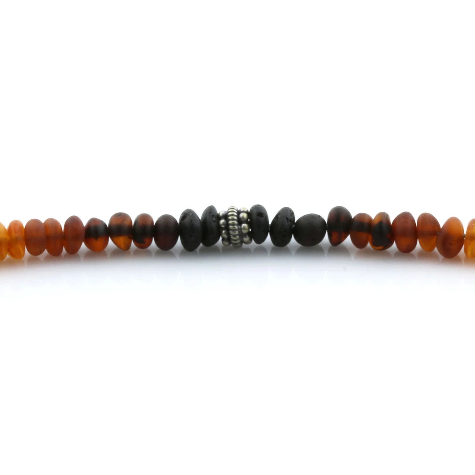 Adult Baltic Amber & 925 Sterling Silver Clasp Bracelet 18cm. SB04