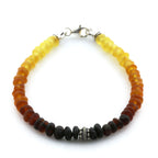 Adult Baltic Amber & 925 Sterling Silver Clasp Bracelet 18cm. SB04