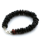 Adult Baltic Amber & 925 Sterling Silver Clasp Bracelet 18cm. SB05