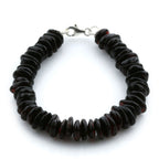 Adult Baltic Amber & 925 Sterling Silver Clasp Bracelet 18cm. SB08